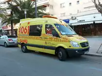 MB Sprinter eines Rettungsdienstes gesehen in Peguera/Mallorca, April 2012