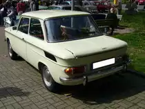 Heckansicht eines NSU 1200 C.1967 - 1973. Oldtimertreffen Essen - Kettwig am 01.05.2012.