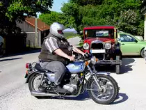 KAWASAKI Z350 am Weg zu einer Oldtimerausfahrt;120501