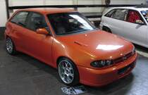 Opel Astra F. Aufnahme: Carstyling Tuning Show 2012.