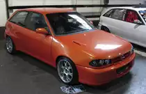 Opel Astra F. Aufnahme: Carstyling Tuning Show 2012.