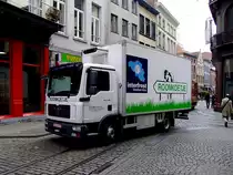 MAN TGL8.180 von Roomkoetje bei der Zustellung von Tiefkhlwaren im Stadtgebiet von Antwerpen; 110827