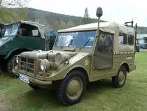 DKW Munga steht bei der Oldtimerausstellung der Traktor-Oldtimer-Freunde Wiershausen, April 2012 