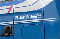  Alter Schwede -Logo auf der Seite des Lkws. (25.05.2008)