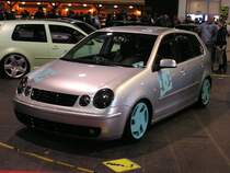 VW Polo anspruchsvoll getunt, fotografiert auf dem Carstyling Tuning Show 2012.