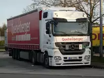 MB Actros MP3 1844 von  Quehenberger  aus Tschechien auf der Rastanlage Frankenh�he, 08.04.2012