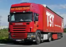 8.5.12 / einen weiten Weg hat der Scania R 420 aus Rum�nien hinter sich ..seine wohlverdiente Rast macht er im M�rkischen Kreis..