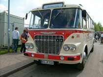 Ikarus 630 der Hallenser Straenbahnfreunde beim IFA Oldtimertreffen in Werdau