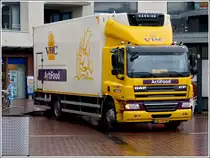 DAF CF mit K�hlkastenaufbau gesehen am 10.05.2012 in den Strassen von Windschoten.