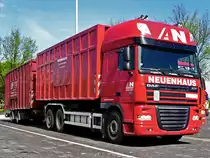 8.5.12 / DAF XF 105.460 ...als Tandem -H�ngerzug an der A45 Richtung Frankfurt..