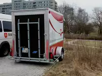 Caritas R�ckansicht vom Anh�nger in Recklinghausen am 09.02.2012 aufgenommen

