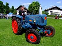 LANZ-Bulldog; D2816? trifft zur Oldtimerveranstaltung in Andorf ein; 120526