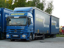 MB Actros MP3 1832 Tandem-Hngerzug von  Rosner  abgestellt in Nrnberg, 13.05.2012