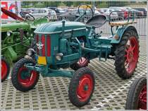 Hanomag C112 mit extrem schmaler Hinteradbereifung gesehen am 29.06.2012 bei der Landwirschaftsaustellung in Ettelbrck.