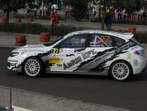 Subaru Impreza, fotografiert auf dem Prologue des 46-ten Mecsek Rallye (2012)