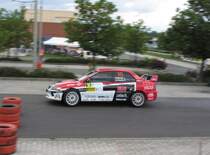 Mitsubishi Lancer, fotografiert auf dem Prologue des 46-ten Mecsek Rallye (2012)