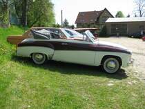 Cabriolet Wartburg 311 aus dem Landkreis Gstrow anllich der Saisonerffnung am Oldtimer-Museum Gro Raden [01.05.2012]

