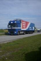 DAF XF Sattelzug aus Polen in Mukran am 27.06.2012