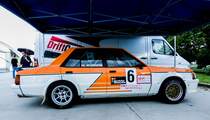 Mitsubishi Lancer EX200. Gesehen im Service Park (Mecsek Rallye am 30.05.2012)