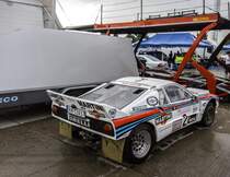 Lancia 037, obene Rckansicht. Gesehen im Service Park (Mecsek Rallye am 30.05.2012)