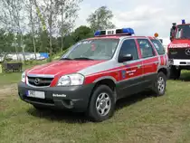 SUV MAZDA Tribute der Ffw Perleberg aus dem Landkreis Prignitz beim 13. Perleberger Oldtimer- und Milit�rfahrzeugtreffen, Flugplatz Perleberg 10.07.2011