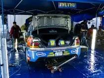 Mitsubishi Lancer EVO IX. Gesehen im Service Park (Mecsek Rallye am 30.05.2012)