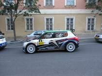 Skoda Fabia wartet auf das Registratur. Fotografiert am 31.05.2012 (Mecsek Rallye).