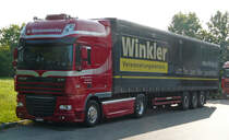 DAF XF 105.510 von  R. Blickenstorfer  aus der Schweiz auf dem Rasthof Herrieden, 17.05.2012