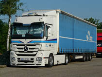 MB Actros MP3 der Spedition Schott auf dem Rasthof Herrieden, 17.05.2012
