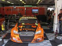 BMW 3er in seinem Box. Foto: WTCC Rennen am 06.05.2012