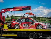 Lada Granta (WTCC Ausstattung) in der Parc Fermé, nach dem WTCC Rennen am 06.05.2012.