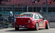 Lada Granta parkiert in der Parc Fermé, nach dem WTCC Rennen am 06.05.2012.