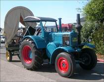 Diesen Lanz Bulldog (BJ 1952) gab es am 11.05.08 in Goeblange (Luxemburg) zu sehen.