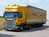 Scania R420 von  Fried Sped  abgestellt in Ellwangen, 17.05.2012
