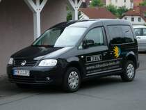 VW Caddy mit Werbung einer Autolackiererei am 04.06.08 in 36100 Petersberg-Marbach