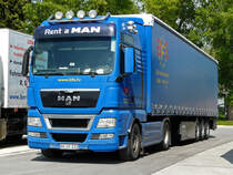 MAN TGX 18.480 des Vermieters BFS abgestellt in Dinkelsb�hl, 17.05.2012 