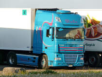DAF XF Sattelzugmaschine von  Thialer  aus Italien am 17.05.2012 in W�rnitz
