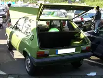 Heckansicht eines VW Polo 1 (Typ 86). 1979 - 1981. 7. Internationales VW-Treffen der VW-Society M�lheim/Ruhr am 29.07.2012.