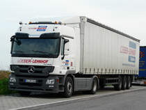 MB Actros MP3 von  Loeber-Lehnhof  abgestellt in W�rnitz, 18.05.2012
