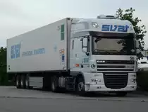 DAF XF 105.510 mit K�hlauflieger von  SVAT  aus Ungarn auf dem Rasthof W�rnitz, 27.05.2012