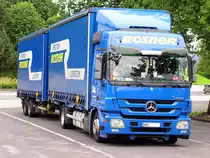 31.7.12/ der Tandem - Anh�nger von der Sped. Rosner  wird gezogen vom Mercedes Actros 1832..