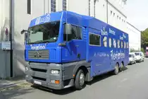 MAN TG 410 A vom Landestheater Detmold.
Aufgenommen direkt neben dem Theater in einer Seitenstrasse.