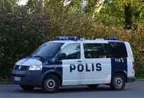 Polizeifahrzeug in Helsinki/Finnland am 07.06.2012 in der N�he vom Olympiastadion.