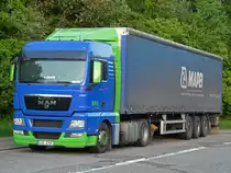MAN TGX 18.440 von  RK-Trans  aus Tschechien abgestellt auf einem Parkplatz an der BAB 6, 28.05.2012