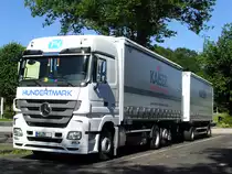 August 2012 /  Mercedes Actros H�ngerzug von Hundertmark (o.Typenbez.) ....
