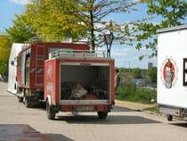 Ansicht von hinten mit ge�ffneten H�nger, Berlin-Treptow Juni 2008