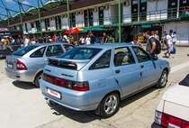 Heckvergleich: Lada 112 und Priora (2172). Gesehen bei der Lada Ausstellung während des WTCC Rennen am 05-06.05.2012.