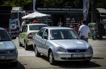 Lada Priora Neuwagen wurde beim WTCC Rennen am 05-06.05.2012 ausgestellt.
