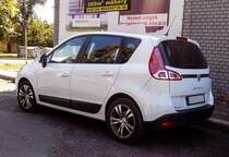 Heck des Renault Scenic III Facelift. Fotograf: 08.08.2012.