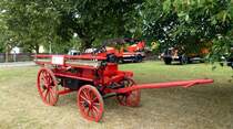 Ein alter Feuerwehrschlauchwagen. Zusehn beim Fest 125 Jahre Freiwillige Feuerwehr Triebes. Foto 11.08.2012 